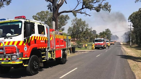 Firefighters are tackling a blaze in Penrith.