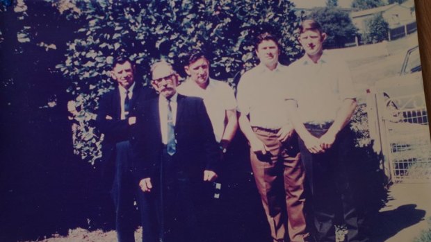 A young Fred Becker, third from left, pictured with his brothers Alex, Kevin and Ron and father Alex Snr. 