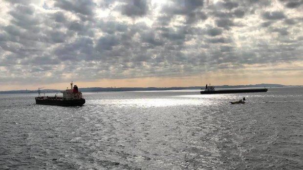 The view from the Diamond Princess cruise ship, which has been quarantined over coronavirus fears off the coast of Japan.