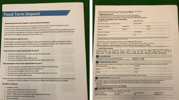 Some of the fraudulent documents sent to Kerry Uytendaal.