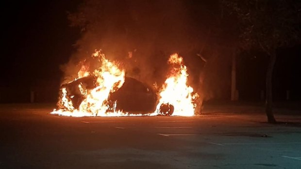 Police are investigating a car fire in Innaloo on Sunday morning. 