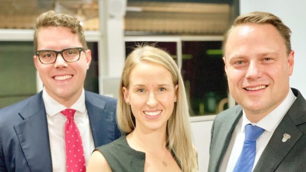 Brisbane City Councillors Ryan Murphy, Lisa Atwood and Adrian Schrinner.