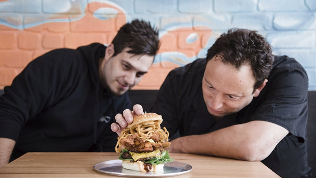 Steve Agi and Chris Binos, co-founders of Burger Love.