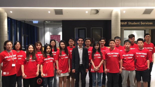 Paul Hamer, the successful Labor candidate for Box Hill, with a team of volunteers about ten days before the 2018 state election.