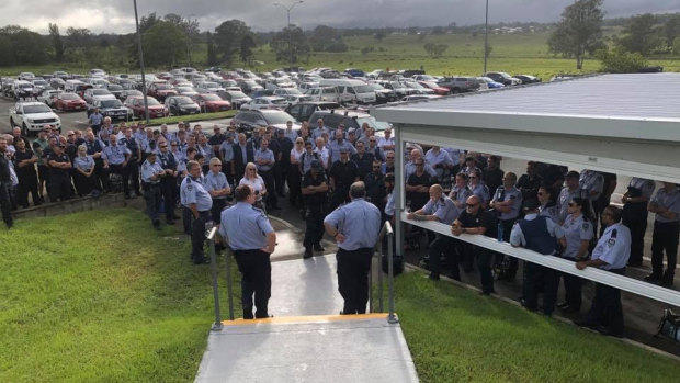 Queensland Corrections staff striking at Woodford Correctional Centre.