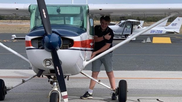 Australia's youngest pilot Hayden Rogers.