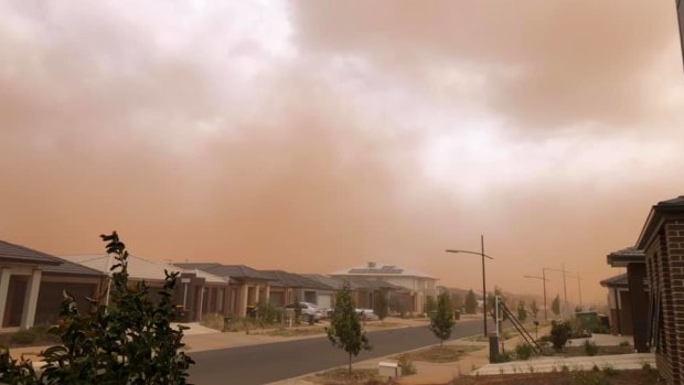 The dust hovering over Melton, in the city's west. 