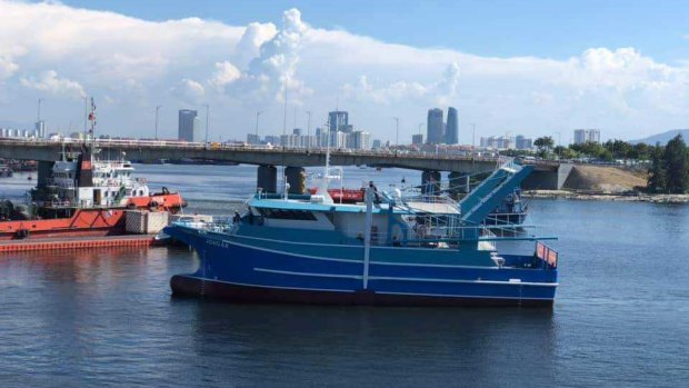 The prawn trawler Johgar owned by John Thomas and family.