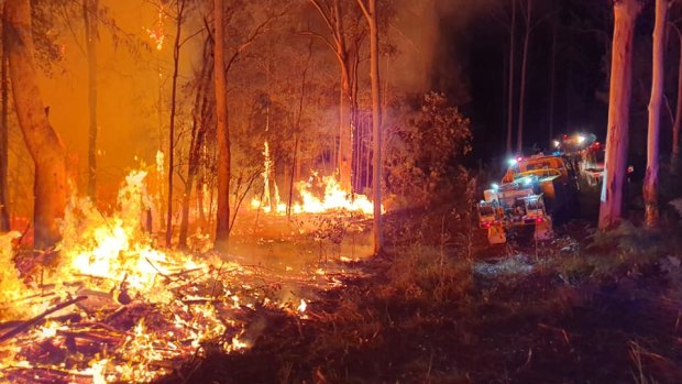 The bushfire at Peregian Springs.