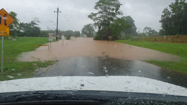 Flooding in the Innisfail area following the cyclone.