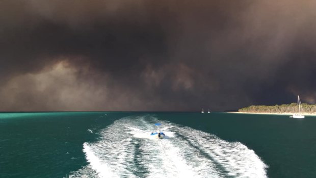 The bushfires and their impact on Fraser Island in late November, still burning almost two months after being sparked by an alleged illegal and poorly extinguished campfire. 