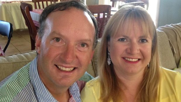 Walcha sheep grazier Mathew Dunbar with partner Natasha Beth Darcy, who has been charged with his murder.