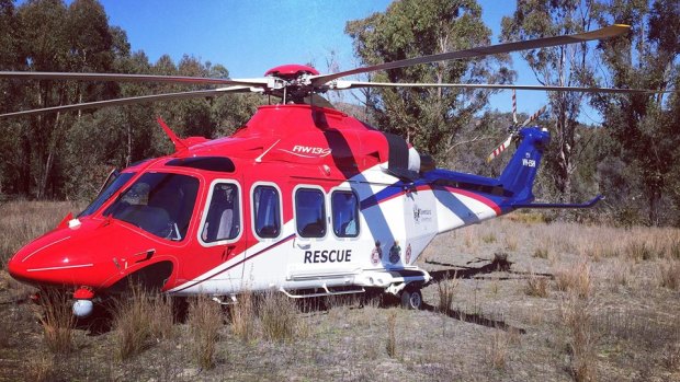FILE IMAGE: The Rescue 500 helicopter flew the man to Brisbane for further treatment.