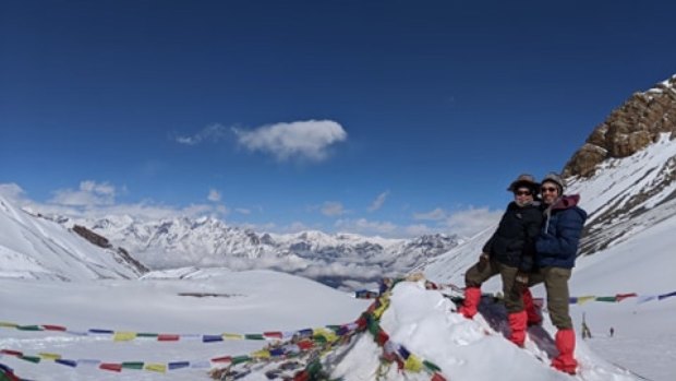 The couple on their recent trip to Nepal.