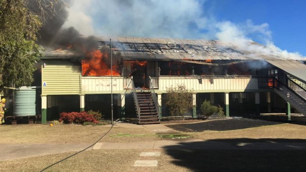 The fire destroyed Warwick East State School's A block on Friday, July 19, in Queensland.
