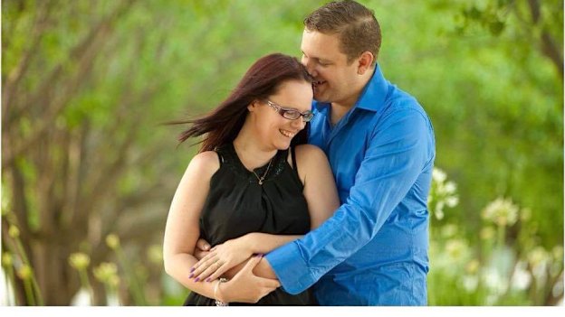 Strawberry Shortcake and The Bouncer: Alyssa and Luke on the day of their engagement.