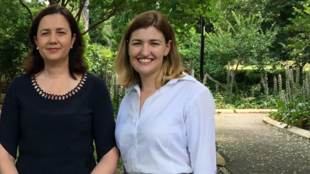 Minister Shannon Fentiman  (pictured right, with Premier Annastacia Palaszczuk) said falling student numbers and profit drops were due to federal government cuts.