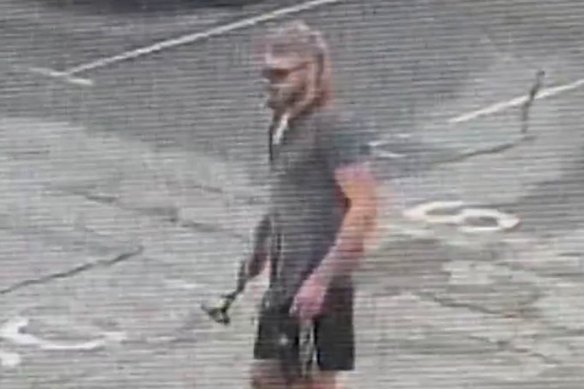 Matthew Lawson captured on CCTV before he ran over colleague Trae Black.