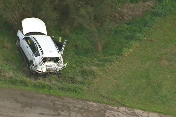 Aerial images of the scene of a fatal multi-vehicle collision in West Gippsland on Monday.
