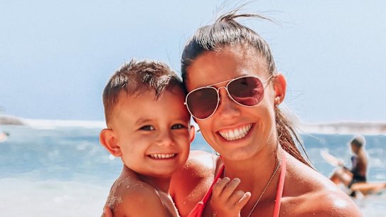 Hannah Clarke, pictured with son Trey.