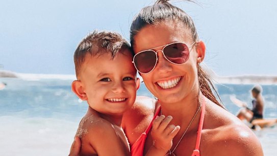 Hannah Clarke, pictured with son Trey.