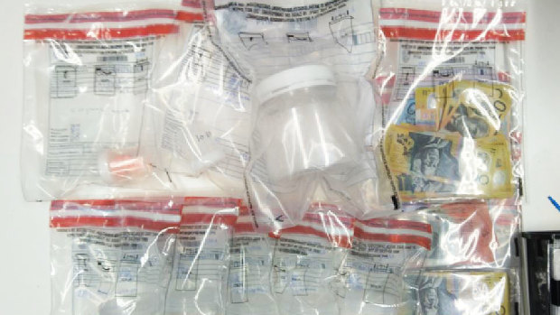 Police seized various drugs and cash.