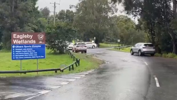 The body of a 27-year-old man was pulled from the Logan River in Eagleby Wetlands on Friday morning.