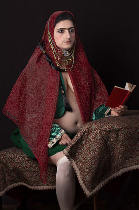 From Melbourne-based Iranian Ramak Bamzar’s series Moustachioed Women and Rhinoplastic Girls, 2022.