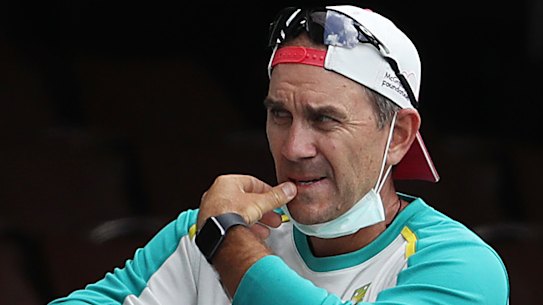 Justin Langer’s future as head coach of the men’s Test team is still unclear.