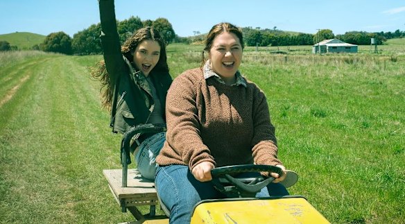 Charlotte MacInnes (left) with Natalie Abbott in The Deb.