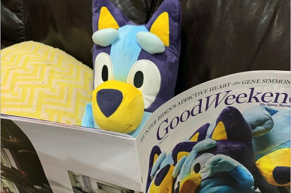Bluey loved reading about Bluey!