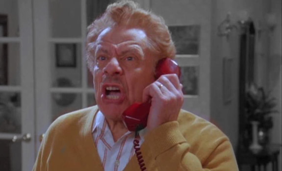 Bah humbug! Jerry Stiller as Frank Costanza, who preferred Festivus - a festival of grievance - to Christmas.  