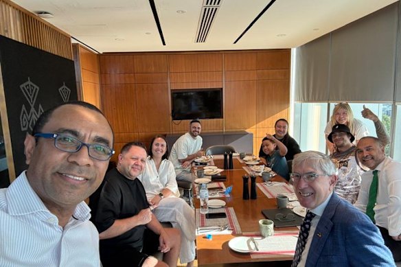 Luai meets with Australian high commissioner to PNG Ewen McDonald (front right) in Port Moresby.