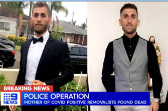 The mother of two Sydney removalists Ramsin and Roni Shawka (pictured) who tested positive to COVID-19 was found dead in the family home on Monday morning.