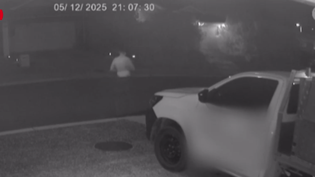 Security footage shows the injured man on the street.