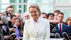 Sussan Ley leaves press conference after announcing intention to resign from parliament