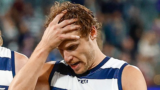 Geelong’s Jake Kolodjashnij.