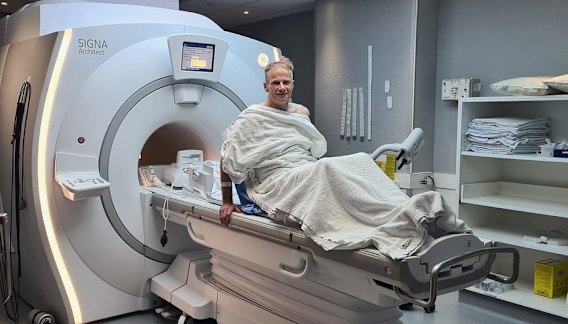 Richard Scolyer during treatment.