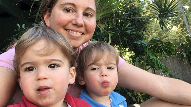 Queenslander Angela Retchless is counting her blessings after she fell pregnant withher twin sons Morgan and Wyatt Retchless, now 2 1/2 years old, after her father donated his kidney.