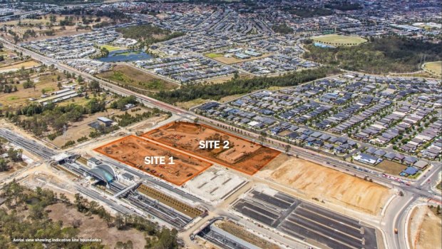 The site where Tallawong Station south will be built in Rouse Hill