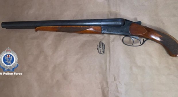 A sawn-off shotgun was seized by police from a western Sydney unit on Friday.