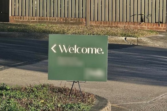 An example of real estate pointer signs that would be banned from public land by Strathfield Council. (Photo edited)