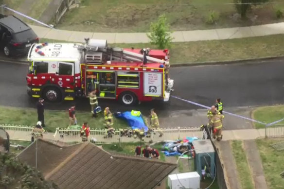 Two children are dead after a shed fire in Geelong’s north on Sunday morning.