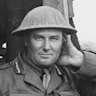 Harold ‘Pompey’ Elliott outside a German headquarters captured in the 1918 Somme offensive.