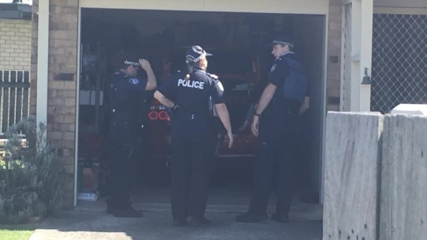 Police at the Buddina home.
