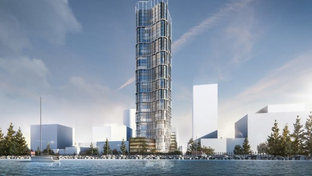 Hillam Architects' tower design for Lyall Street and Melville Parade, South Perth. 