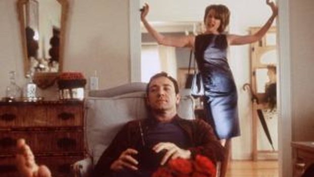 Kevin Spacey, as Lester Burnham, and Annette Bening, as his wife Carolyn, in <i>American Beauty</i>.