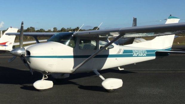 The aircraft which crashed off Moreton Island - a Cessna 182 plane with registration number VH-WNR.