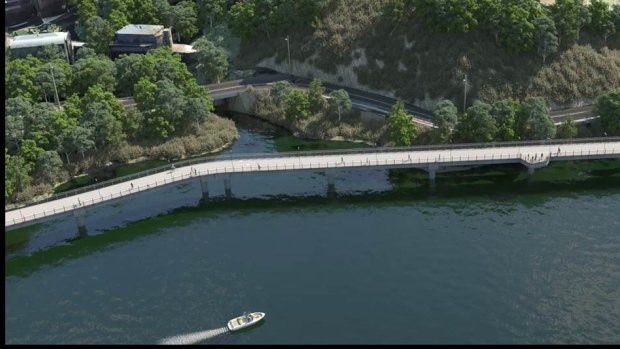 The design for the walk will take users over the river.
