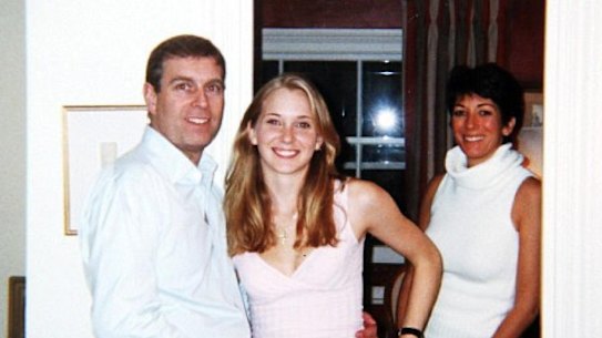 Prince Andrew with Virginia Roberts Giuffre (centre) in 2001 and Jeffrey Epstein’s then personal assistant Ghislaine Maxwell.